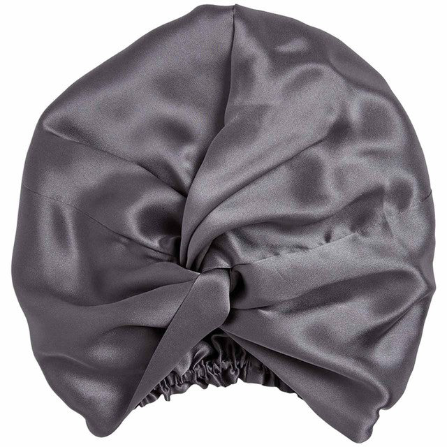 M&S Pure Mulberry Silk Hair Wrap in charcoal, UK version