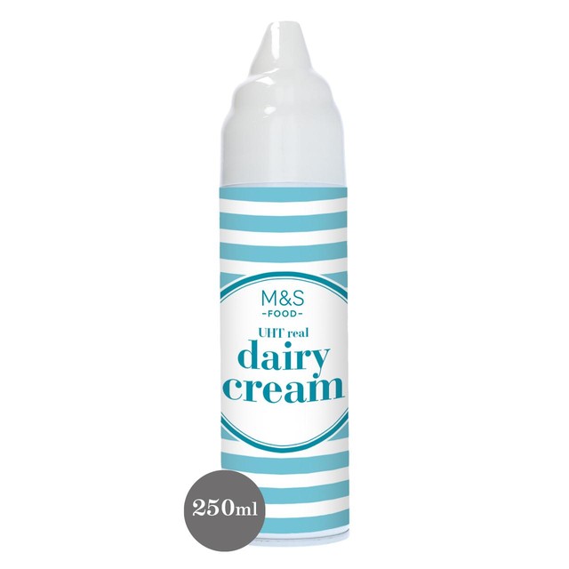 M&S UHT Dairy Cream 250ml, imported from the UK