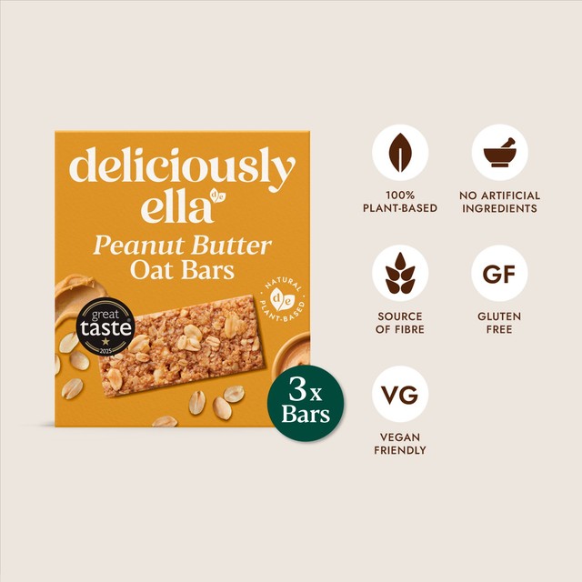 Deliciously Ella Peanut Butter Oat Bar multipack 3x50g - British product