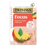 Twinings Superblends Focus mango pineapple herbal tea 20 teabags (British brand)