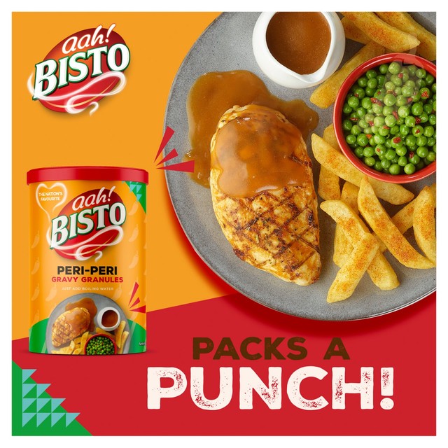 Bisto Peri-Peri Gravy Granules jar, imported from the UK