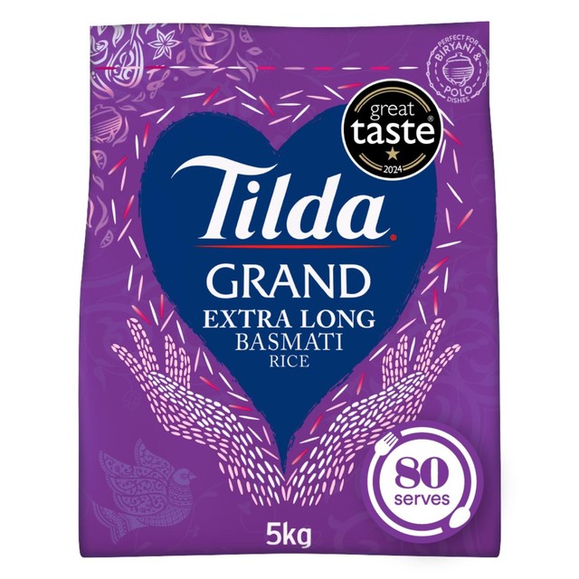 Tilda Grand Extra Long Basmati Rice 5kg (British brand)