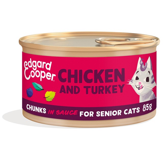 Edgard & Cooper cat food Senior Chicken & Turkey 85g - British product