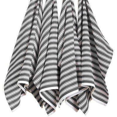M&S M&S Cotton Rich Basket Weave Tea Towels Dark Grey 4 Pack- Buy online at McGrocer