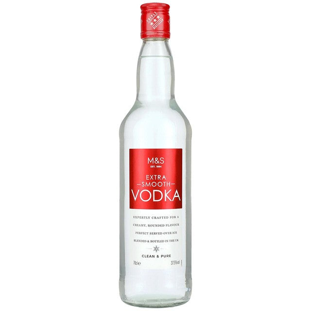M&S extra smooth vodka 70cl, imported from the UK