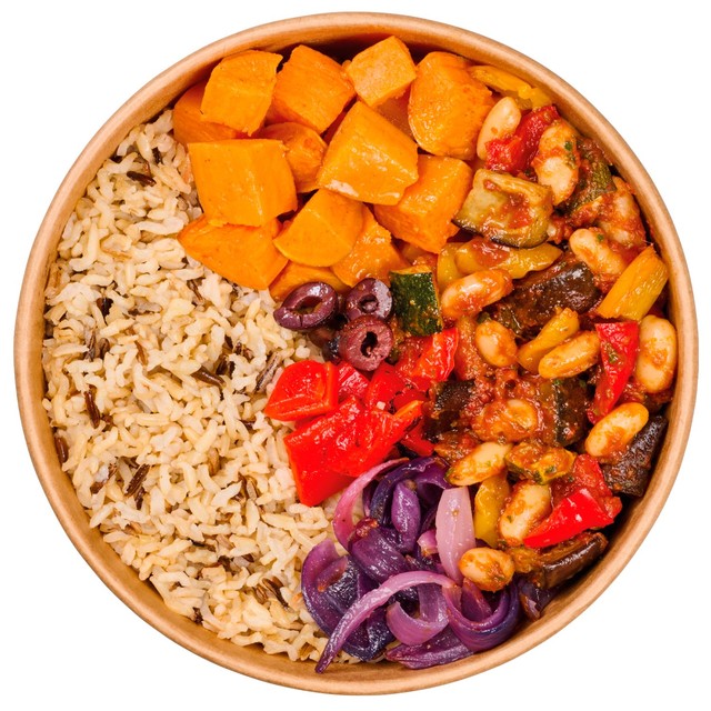 Pollen Grace Mediterranean vegetable olive hot bowl 400g, imported from the UK