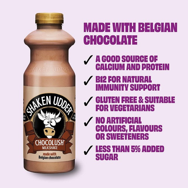 Shaken Udder Chocolush Chocolate Flavoured Milkshake 750ml (British brand)