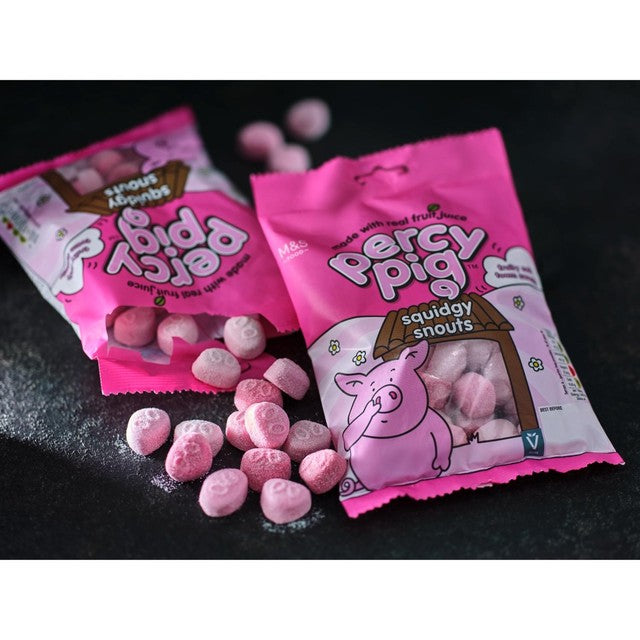M&S Percy Pig Squidgy Snouts 170g, imported from the UK