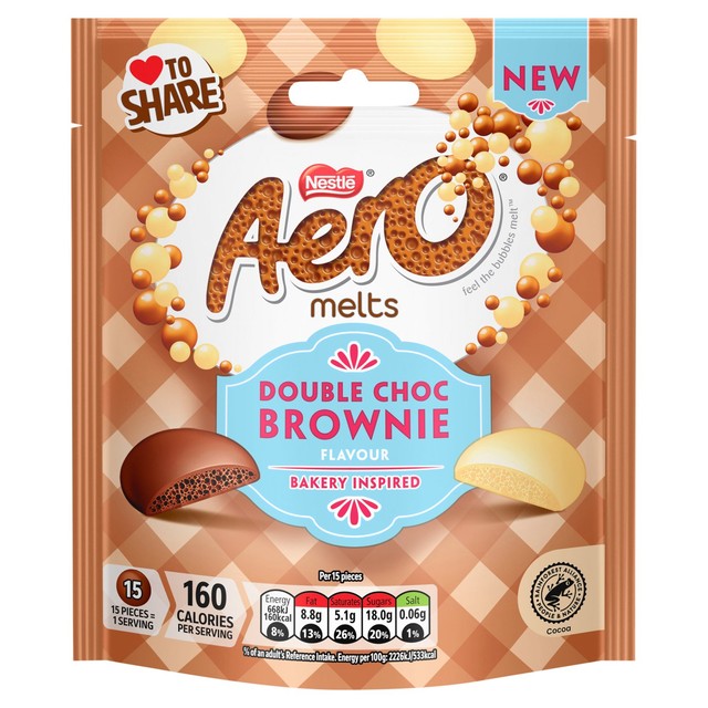 Aero brownie melts chocolate pouch 86g - British product