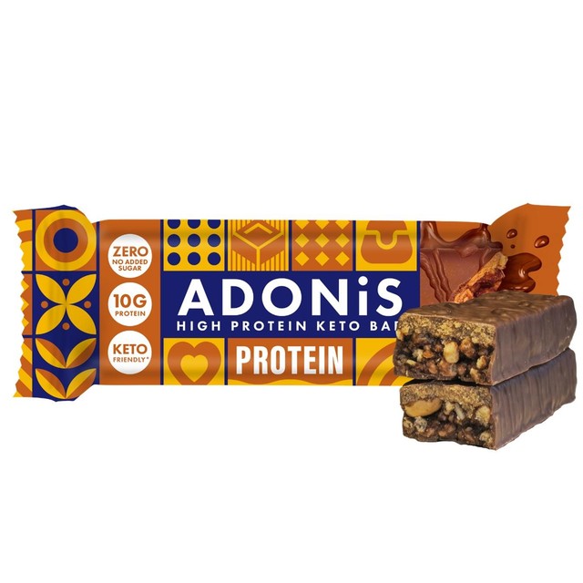 Adonis Peanut Caramel Protein Bar 45g - British product