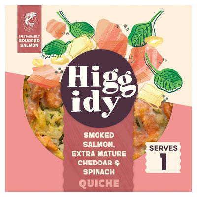 Higgidy Smoked Salmon Spinach Quiche Savoury 155g