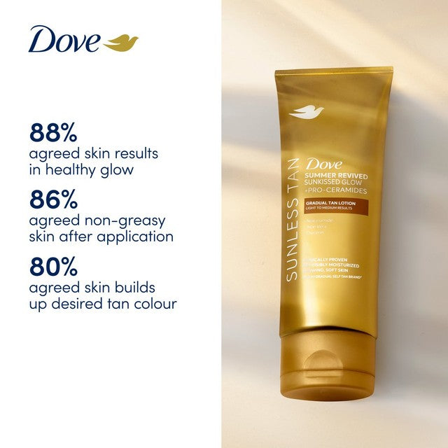 Dove fair-medium gradual tanning lotion 200ml - British product
