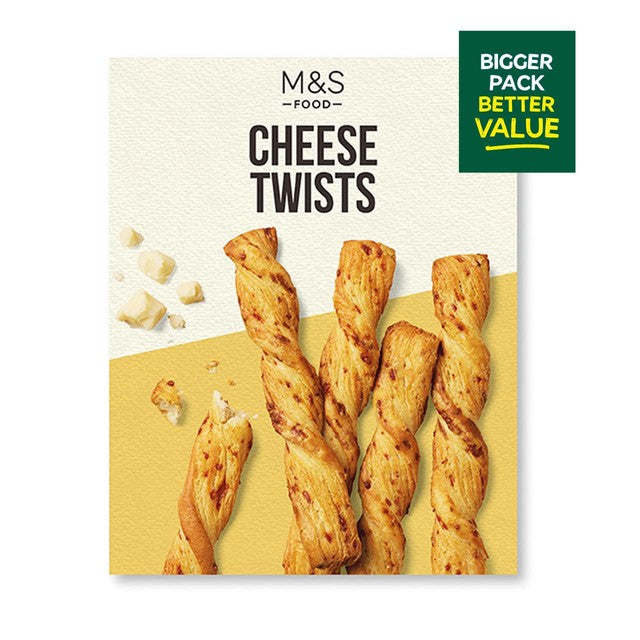 M&S Cheese Twists 250g, imported from the UK