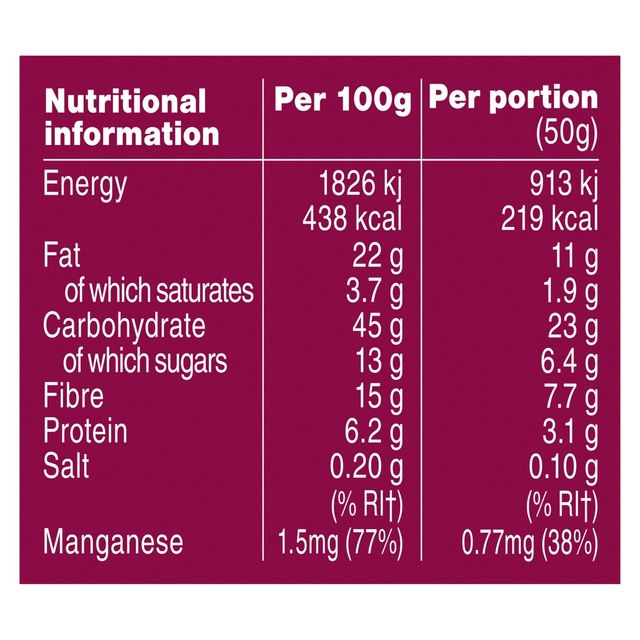 Graze Cherry Bakewell flapjack 50g, UK version