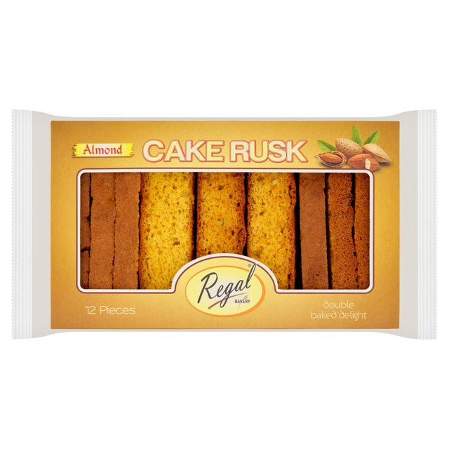 Regal almond cake rusk pack of 12, imported from the UK