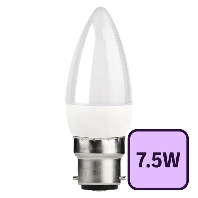 TCP LED candle lightbulb 7.5W warm white - British product