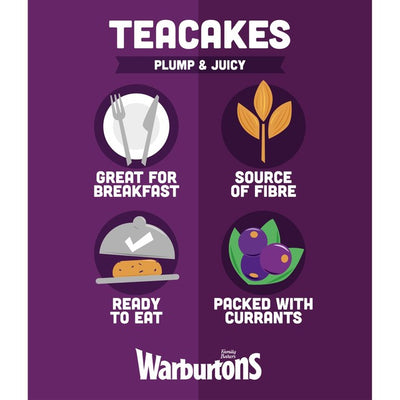 كعك شاي فواكه Warburtons 4 في العبوة