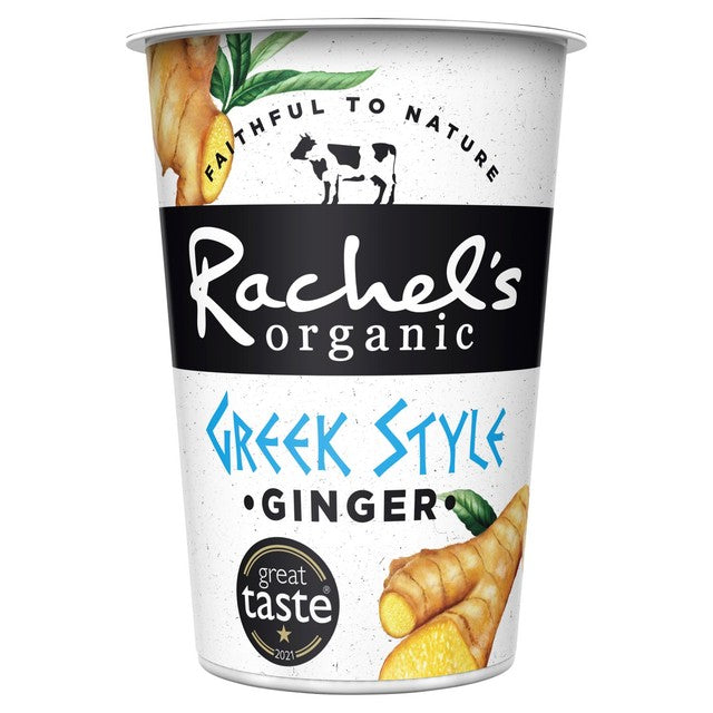 Rachel's Organic Greek Style Ginger Yogurt 450g, imported from the UK