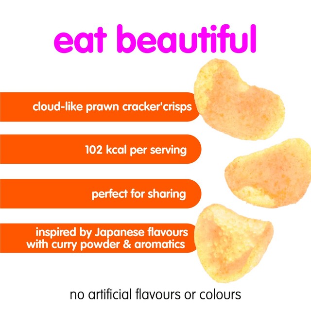 Itsu katsu curry prawn cracker crisps sharing bag (British brand)