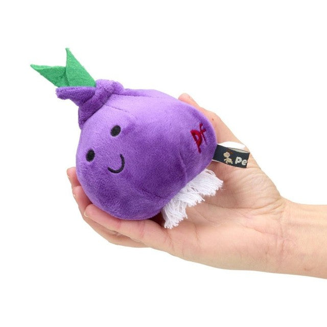 Petface red onion plush dog toy (British brand)