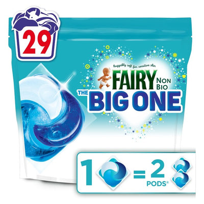 M&S Fairy Non Bio Big One vaskemiddelkapsler 29 vask - Kjøp online hos McGrocer