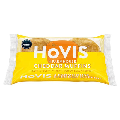 M&S Hovis West Country Farmhouse Cheddar & Black Pepper Muffins 4-Pack- Buy online at McGrocer