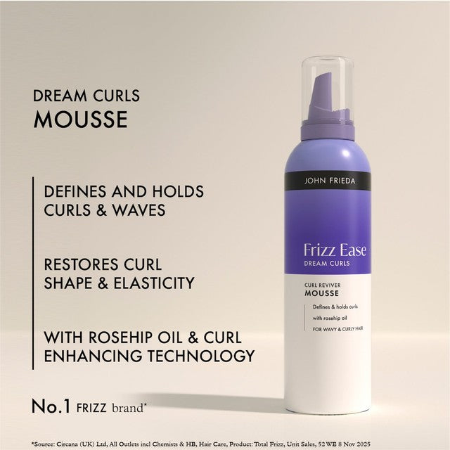 John Frieda Dream Curls Curl Reviver Mousse, imported from the UK