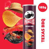 Pringles Texas BBQ sauce flavour sharing crisps 185g, imported from the UK
