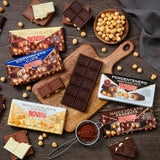 Novi dark chocolate bar with whole hazelnuts 130g, imported from the UK
