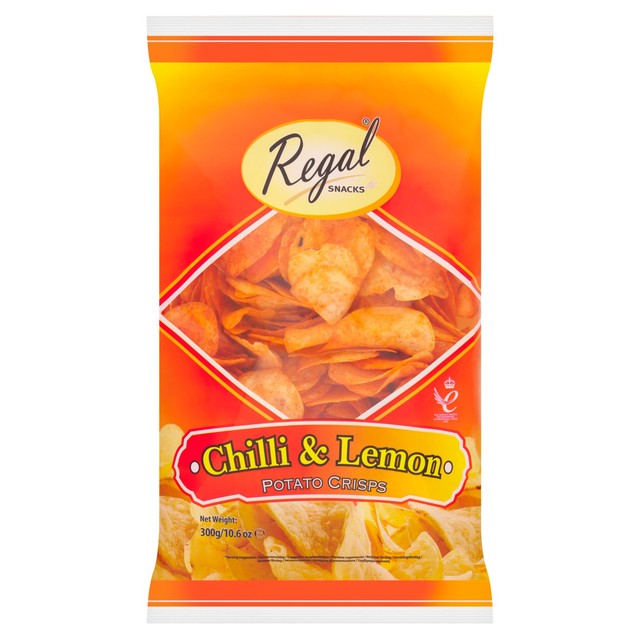 Regal Chilli & Lemon Crisps 300g, imported from the UK