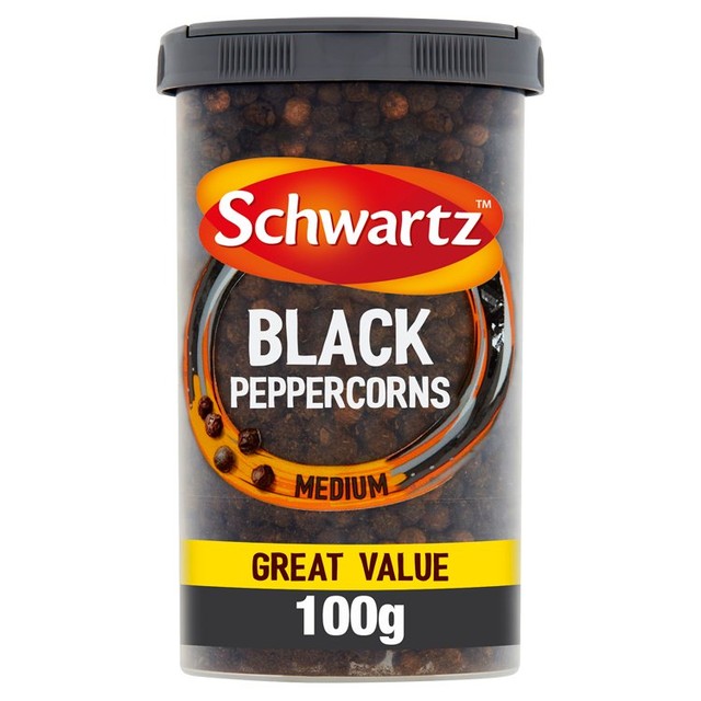 Schwartz whole black peppercorns 100g (British brand)