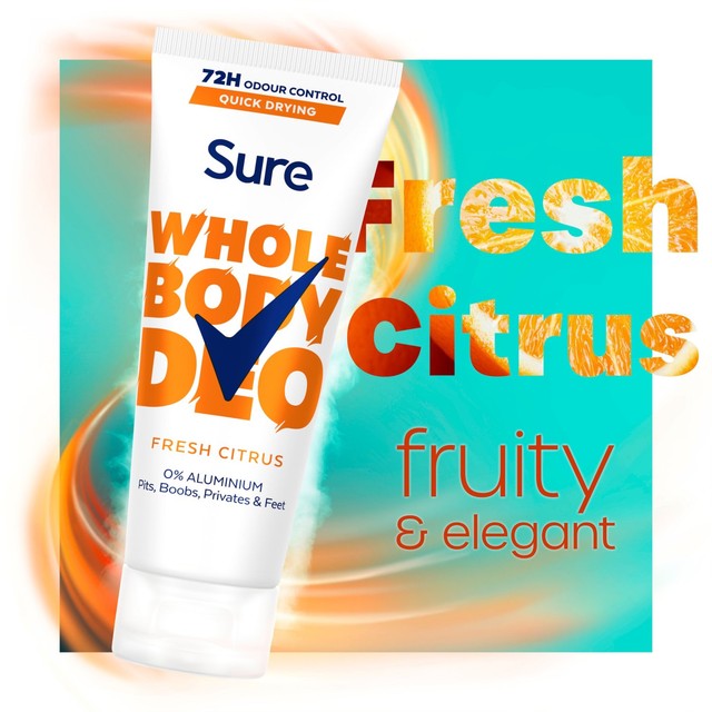 Sure fresh citrus deodorant cream 75ml (British brand)