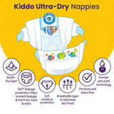 Ocado Kiddo Ultra-Dry nappies Size 1 (2-5kg), imported from the UK