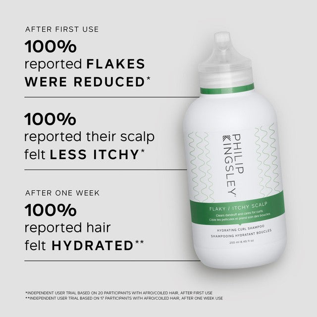 Philip Kingsley flaky itchy scalp hydrating curl anti-dandruff shampoo 250ml, imported from the UK