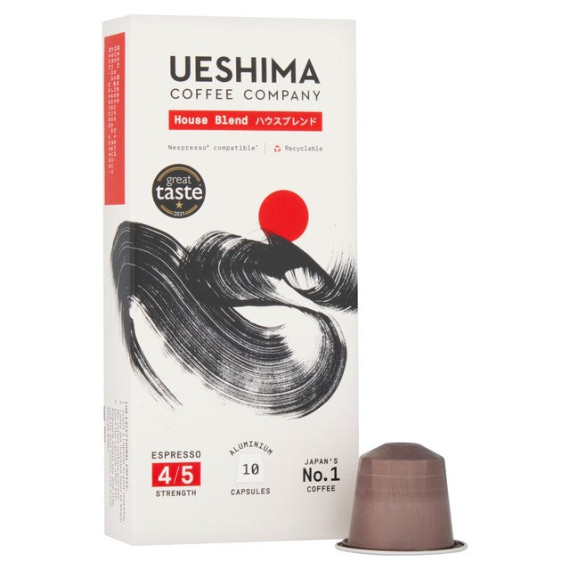 Ueshima House Blend coffee capsules 10 pack (British brand)