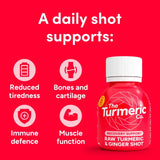 the turmeric co raw turmeric and ginger shot 60ml (British brand)