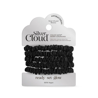 VH2 Silver Cloud ربطات شعر حريرية ساتان رفيعة سوداء عبوة من 5 من M&S - اشترِ عبر الإنترنت من McGrocer