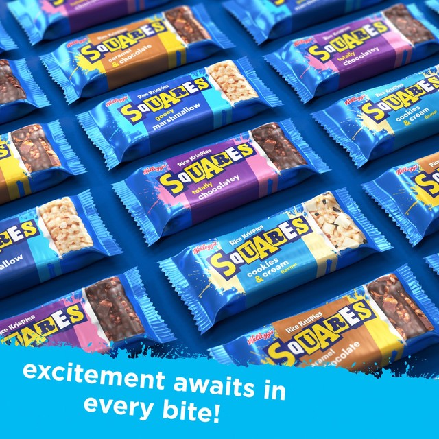 Kellogg's Rice Krispies Squares Marshmallow Snack Bars 4x28g, UK version