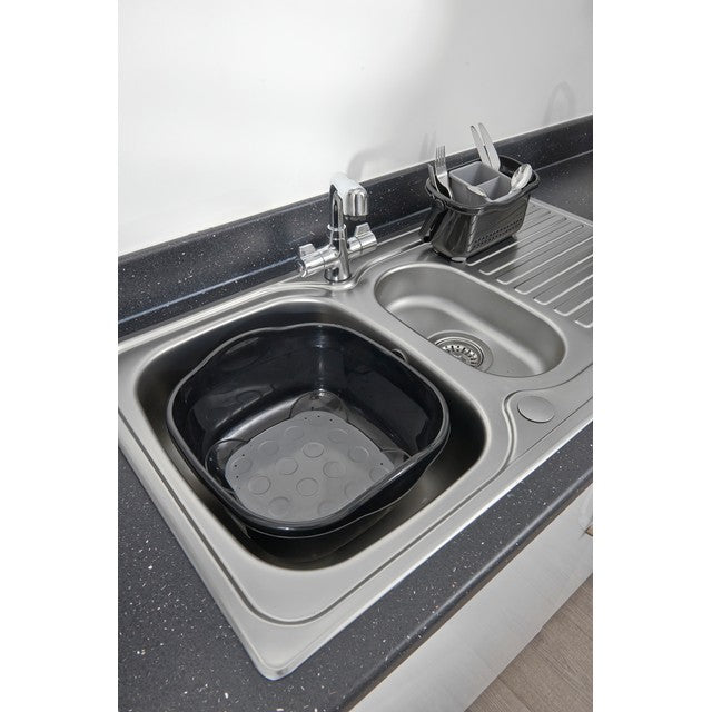 Addis Washing Up Bowl Black Grey 8.5 Litre - British product