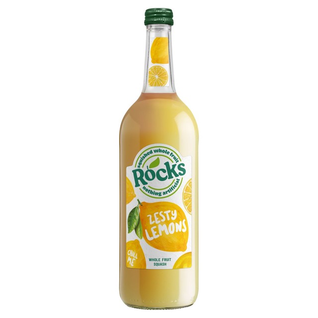 Rocks Lemon Squash 740ml, imported from the UK