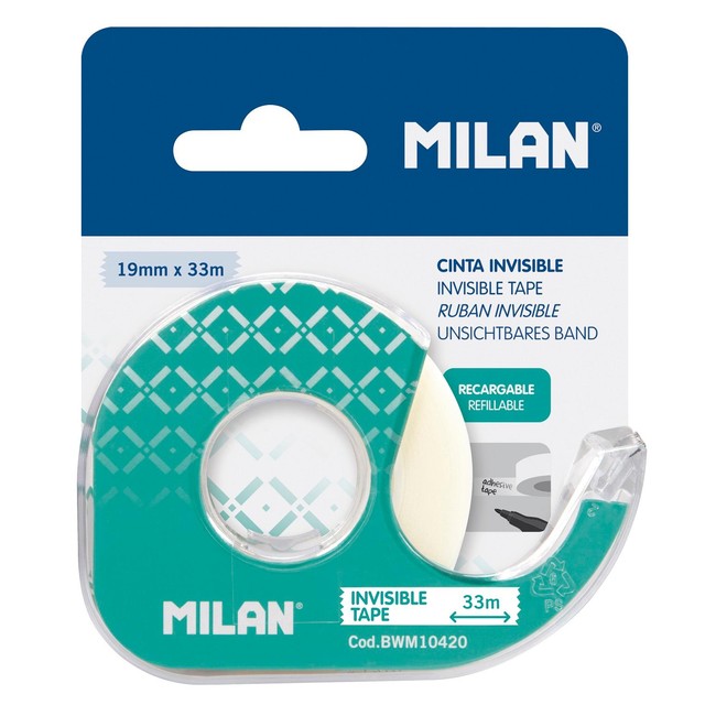 MILAN invisible matte adhesive tape 19 mm x 33 m, imported from the UK