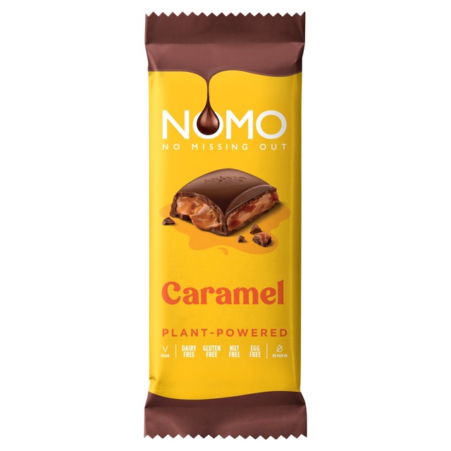 Nomo Caramel XL Chocolate Bar 120g, imported from the UK