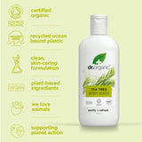 Dr Organic tea tree body wash 250ml - British product