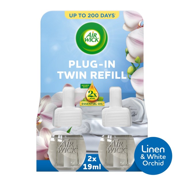 Airwick Linen & White Orchid twin air freshener refill - British product