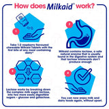 Milkaid raspberry flavour lactase chewable tablets 120 tablets, imported from the UK