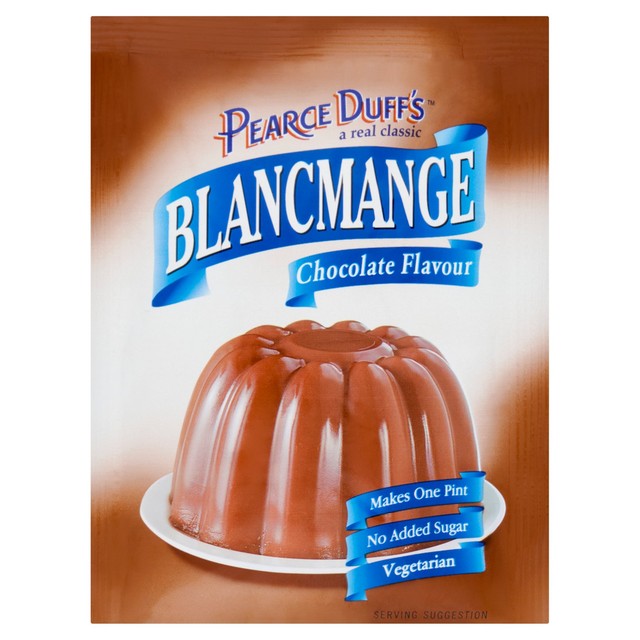 Pearce Duff's chocolate blancmange dessert mix 41g, imported from the UK