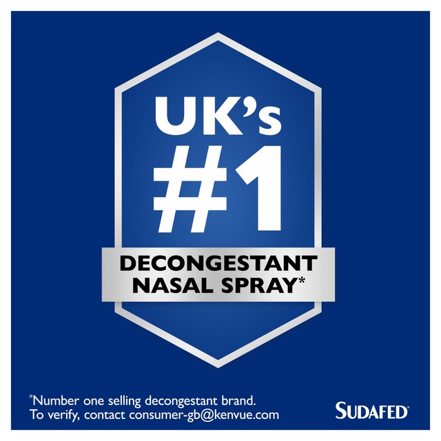 Sudafed blocked nose relief nasal spray 15ml (British brand)