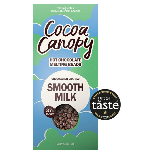 Cocoa Canopy Smooth Milk Hot Chocolate Beads 225g - British product