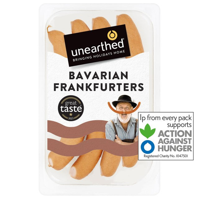 Unearthed Bavarian frankfurters 200g (British brand)