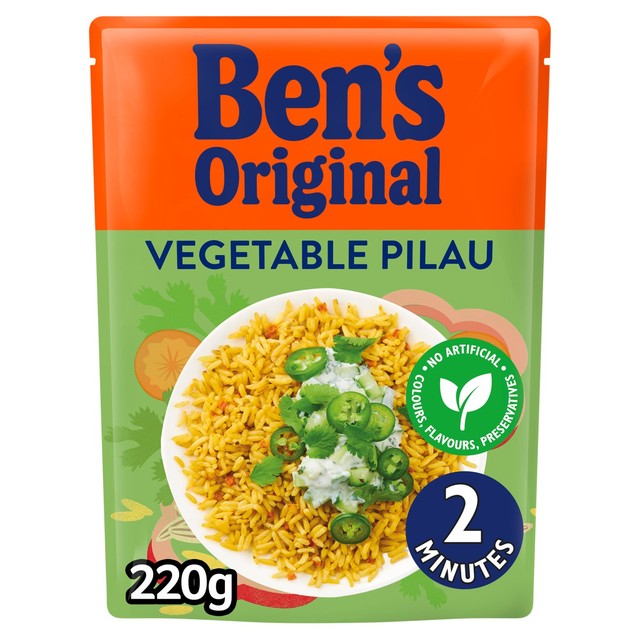Ben's Original vegetable pilau microwave rice 220g - British product
